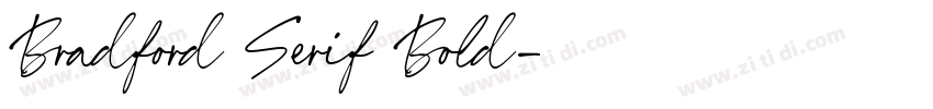 Bradford Serif Bold字体转换